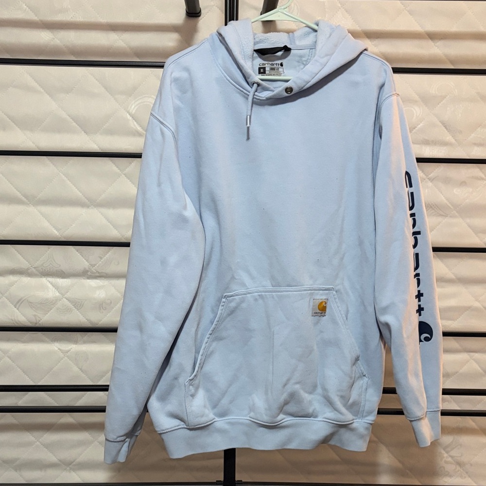 Carhartt Men's Light Blue Hoodie